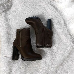 Brown Heeled Booties